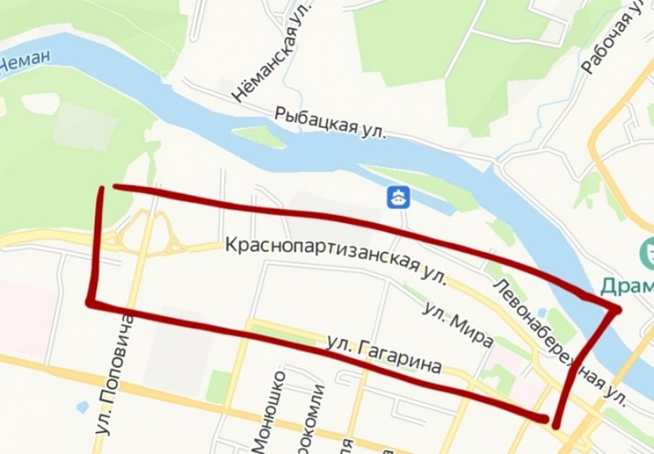На три месяца закрывается движение на участке дороги от улицы Ольги Соломовой и Краснопартизанскую, рядом с двумя АЗС