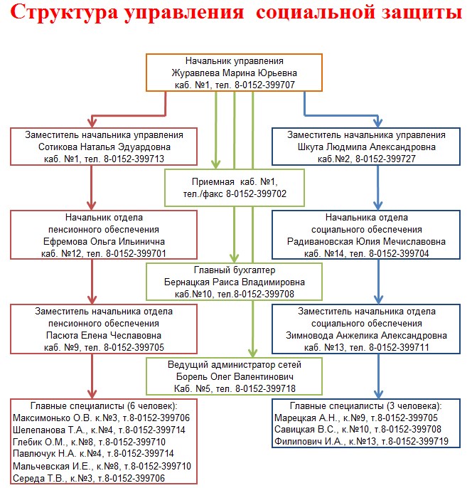 Структура управления социальной защиты | Администрация Октябрьского ...